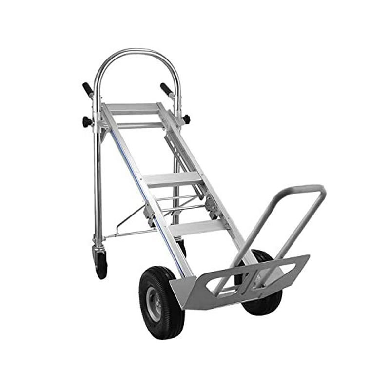 3 in 1 Convertible Hand Truck Dolly Cart Flatbed Car with Big Wheels